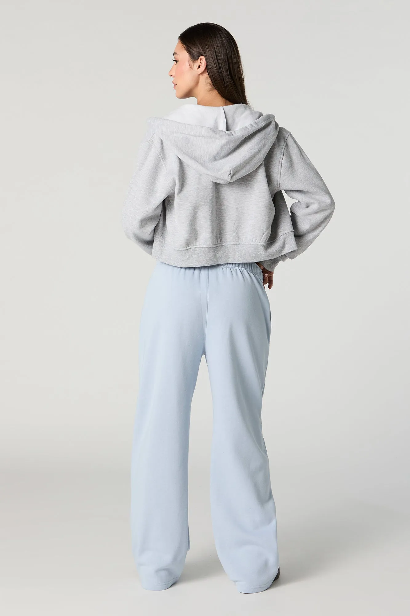 Fleece Wide Leg Varsity Sweatpant