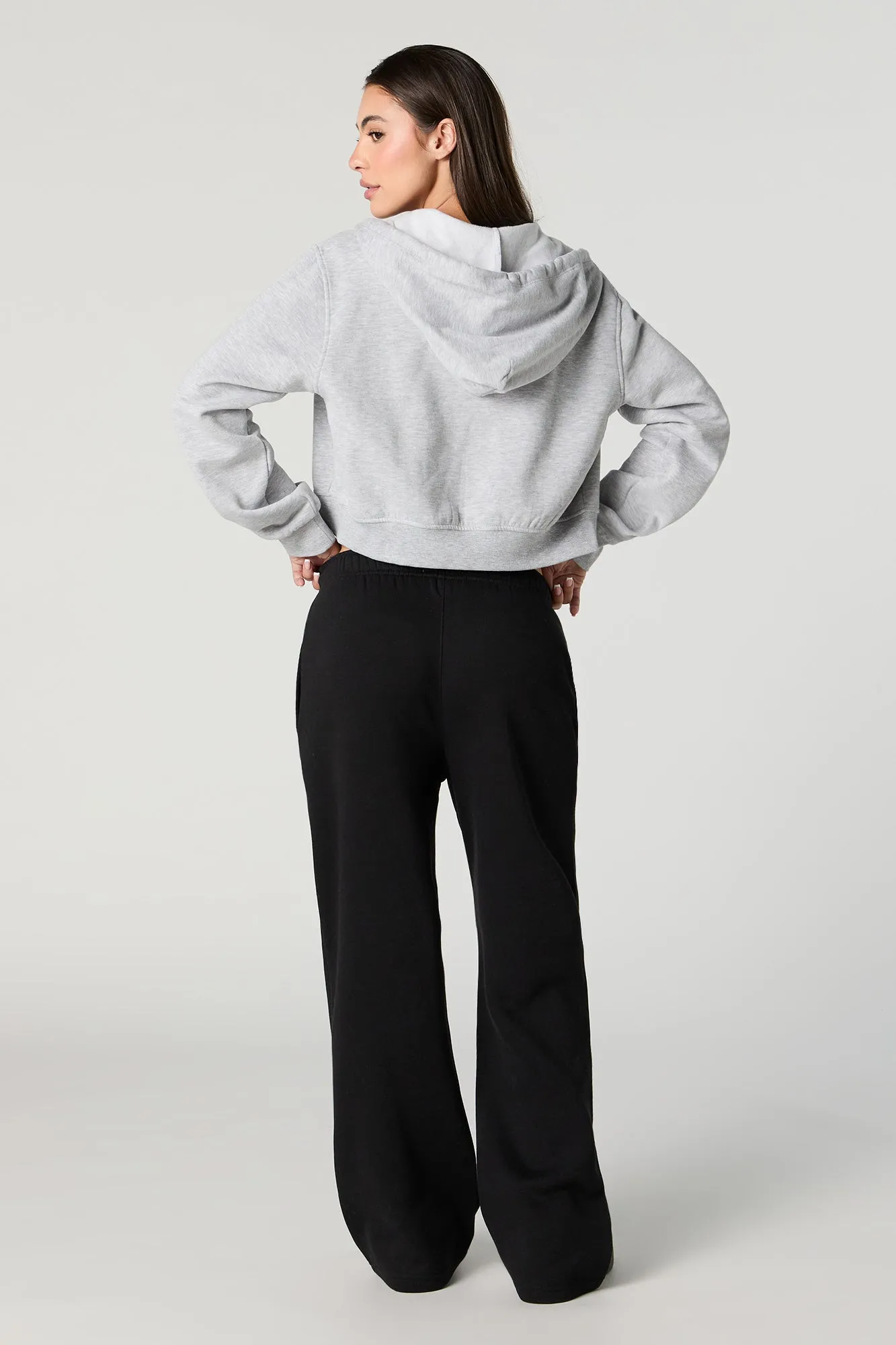 Fleece Wide Leg Varsity Sweatpant