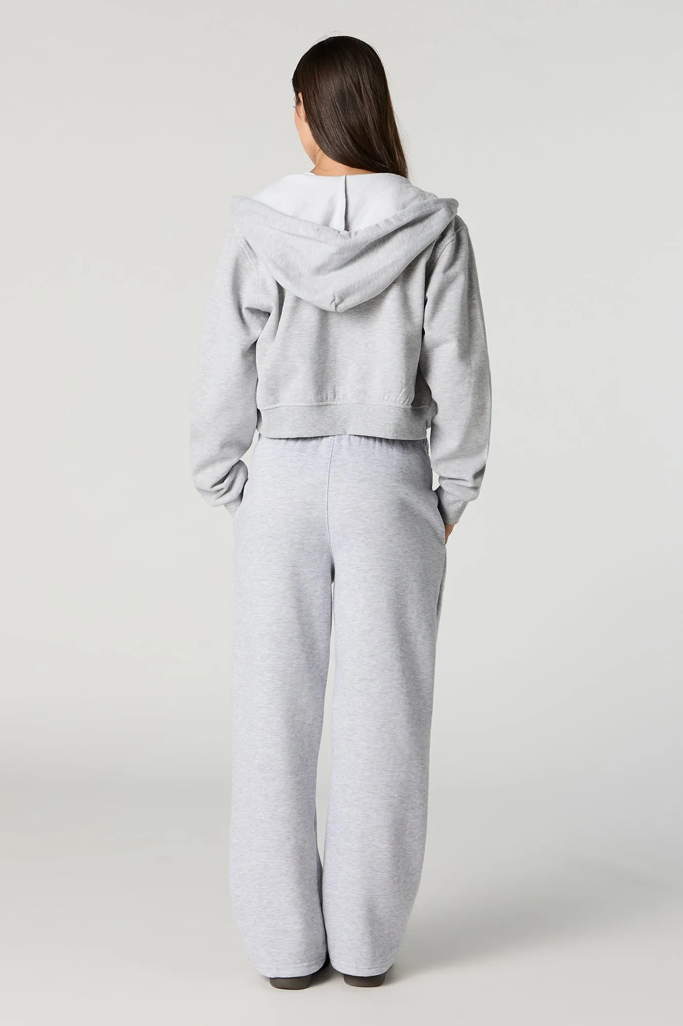 Fleece Wide Leg Varsity Sweatpant