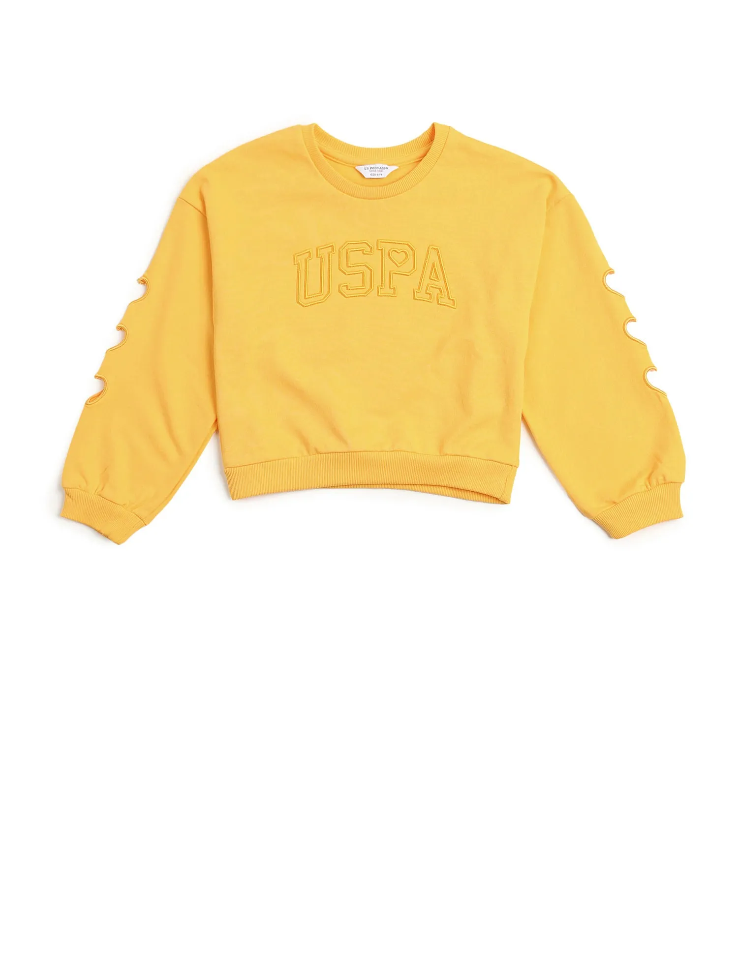 Girls Crew Neck Printed Sweatshirt