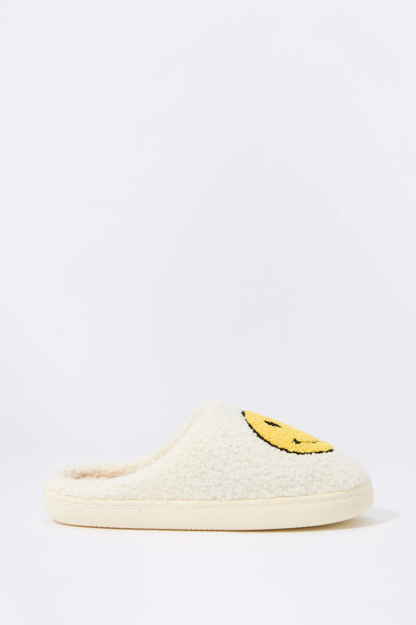 Happy Face Faux Fur Slipper