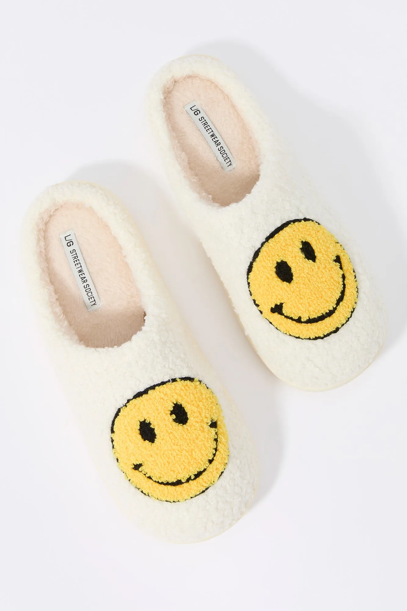 Happy Face Faux Fur Slipper