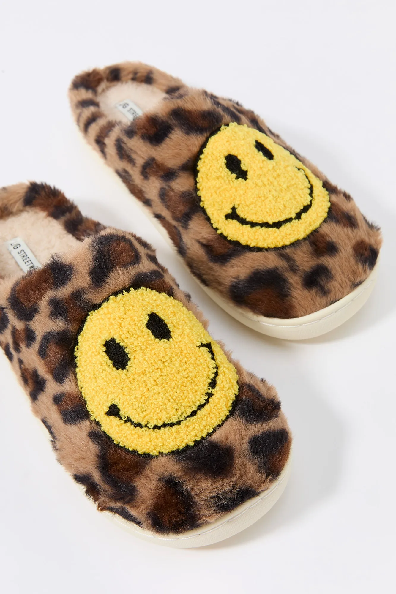 Happy Face Faux Fur Slipper