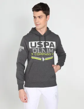 Hooded Brand Print Sweatshirt