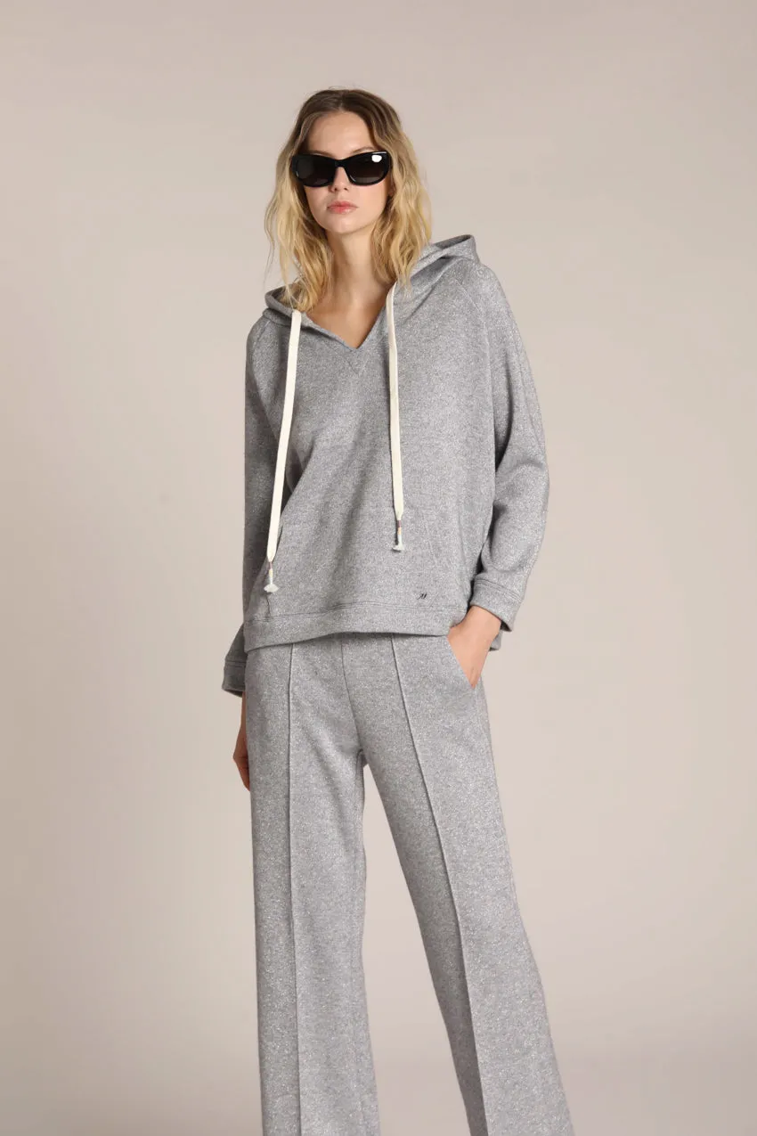 Hoodie women's hoodie in jersey with lurex