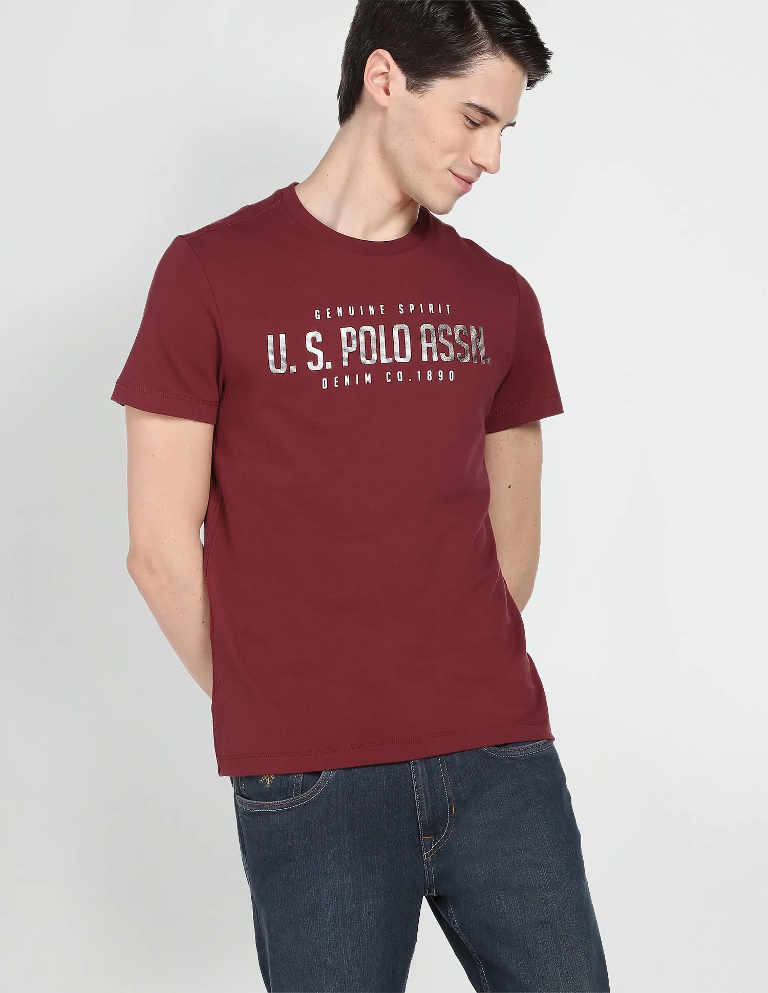 Iconic Metallic Brand Print T-Shirt