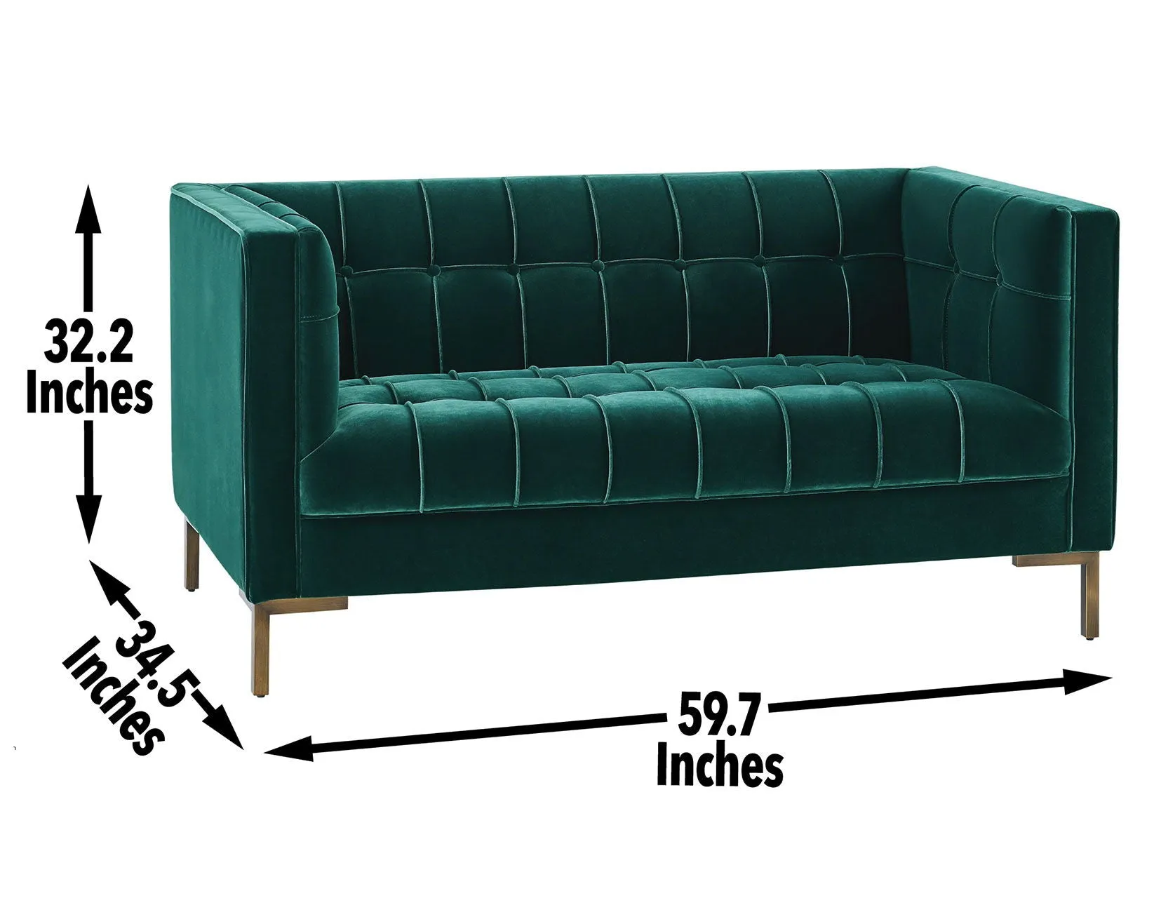 Isaac - Stitch Velvet Loveseat