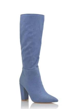 Knee High Boot with Thick Heel