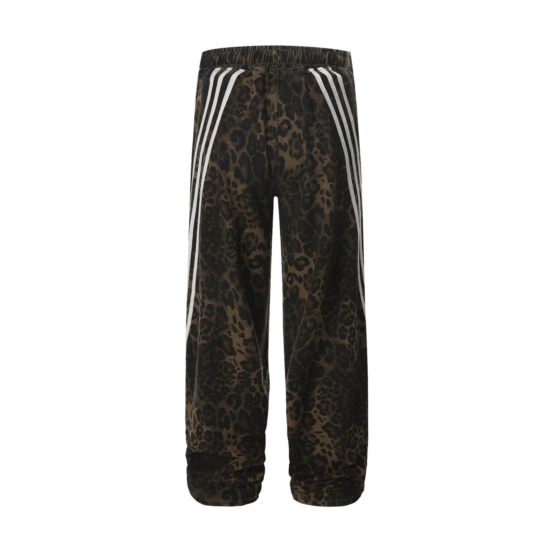 Leopard Stripe | Loose Streetstyle Drawstring Pants