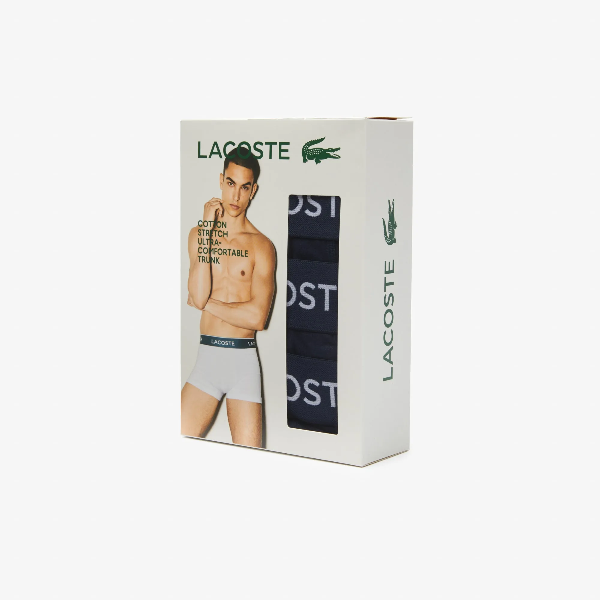 Men’s 3-Pack Lacoste Logo Waist Trunks