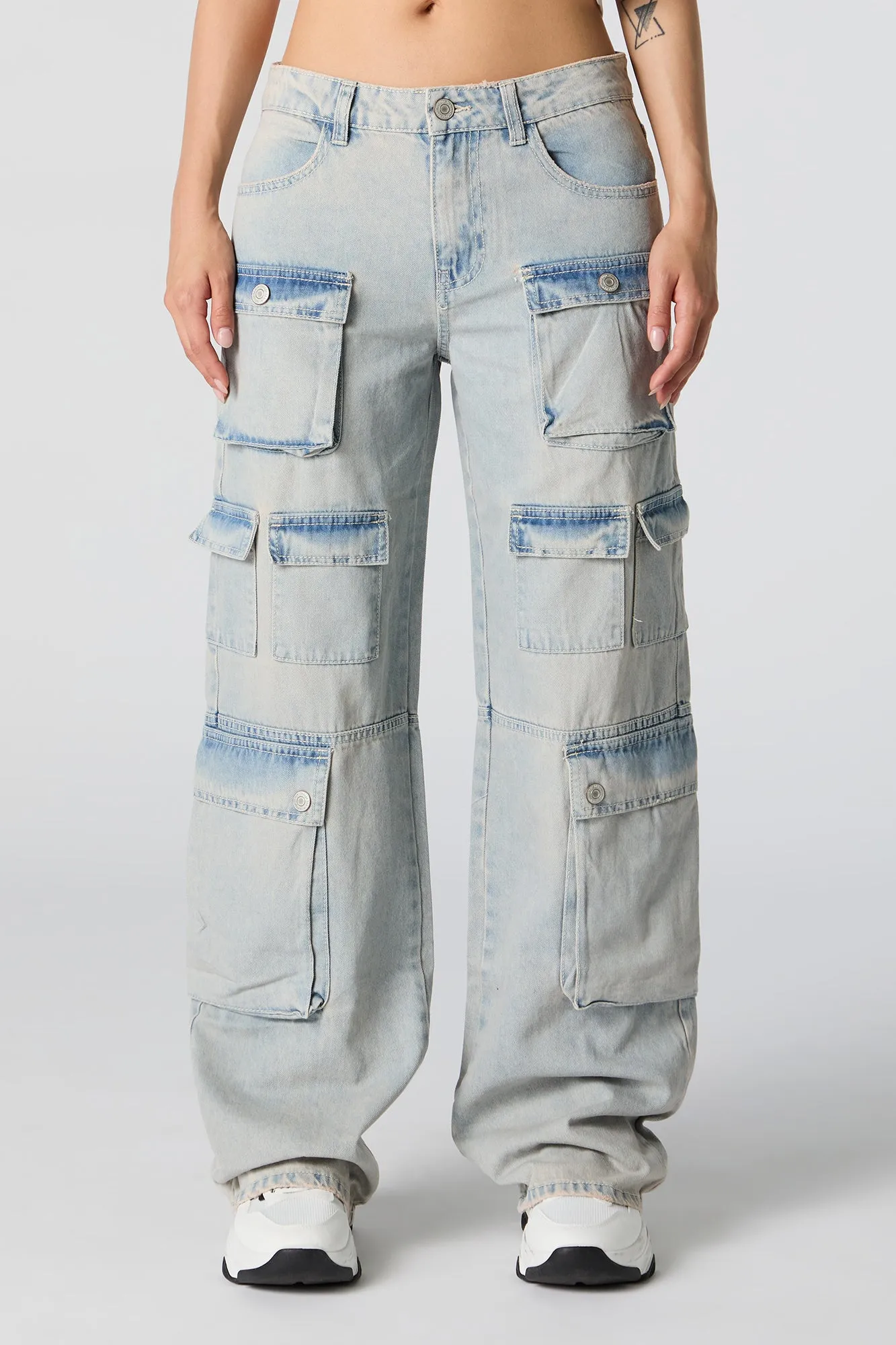 Mid Rise 8 Pocket Cargo Jean