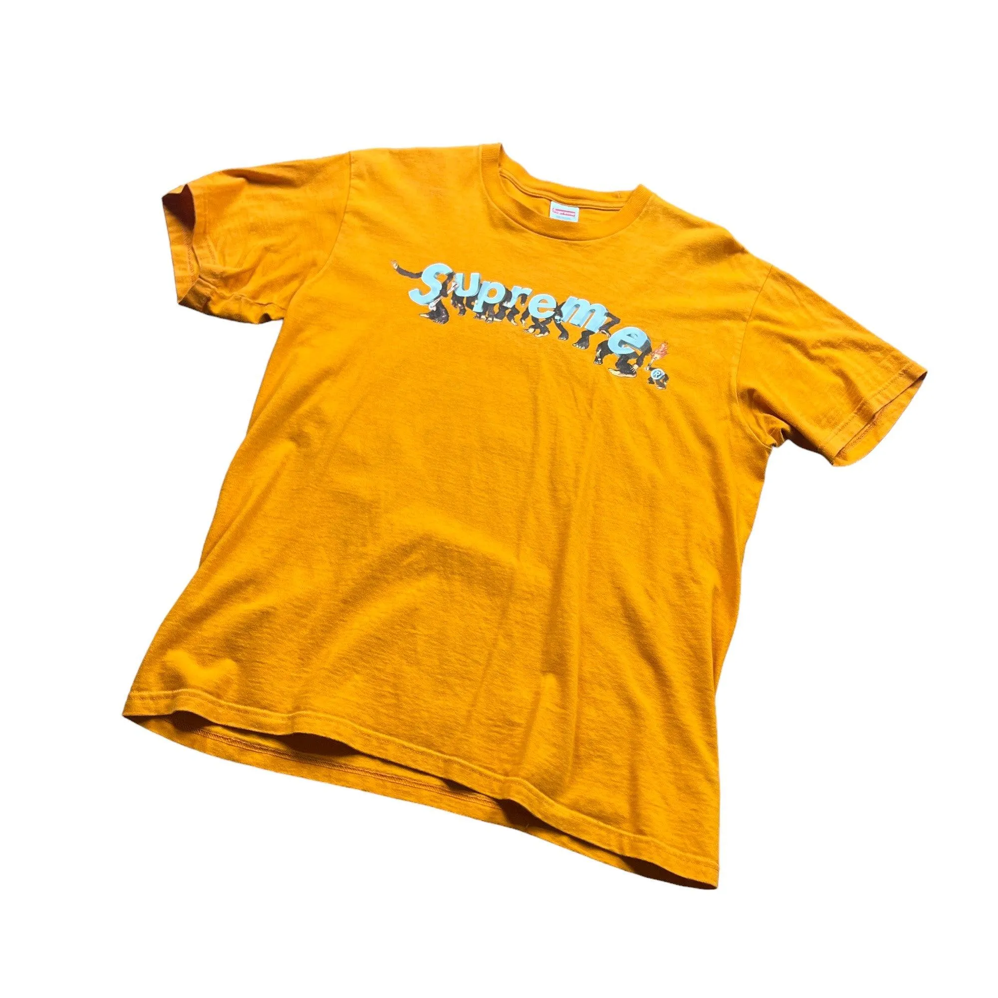 Orange Supreme Apes Tee - Medium