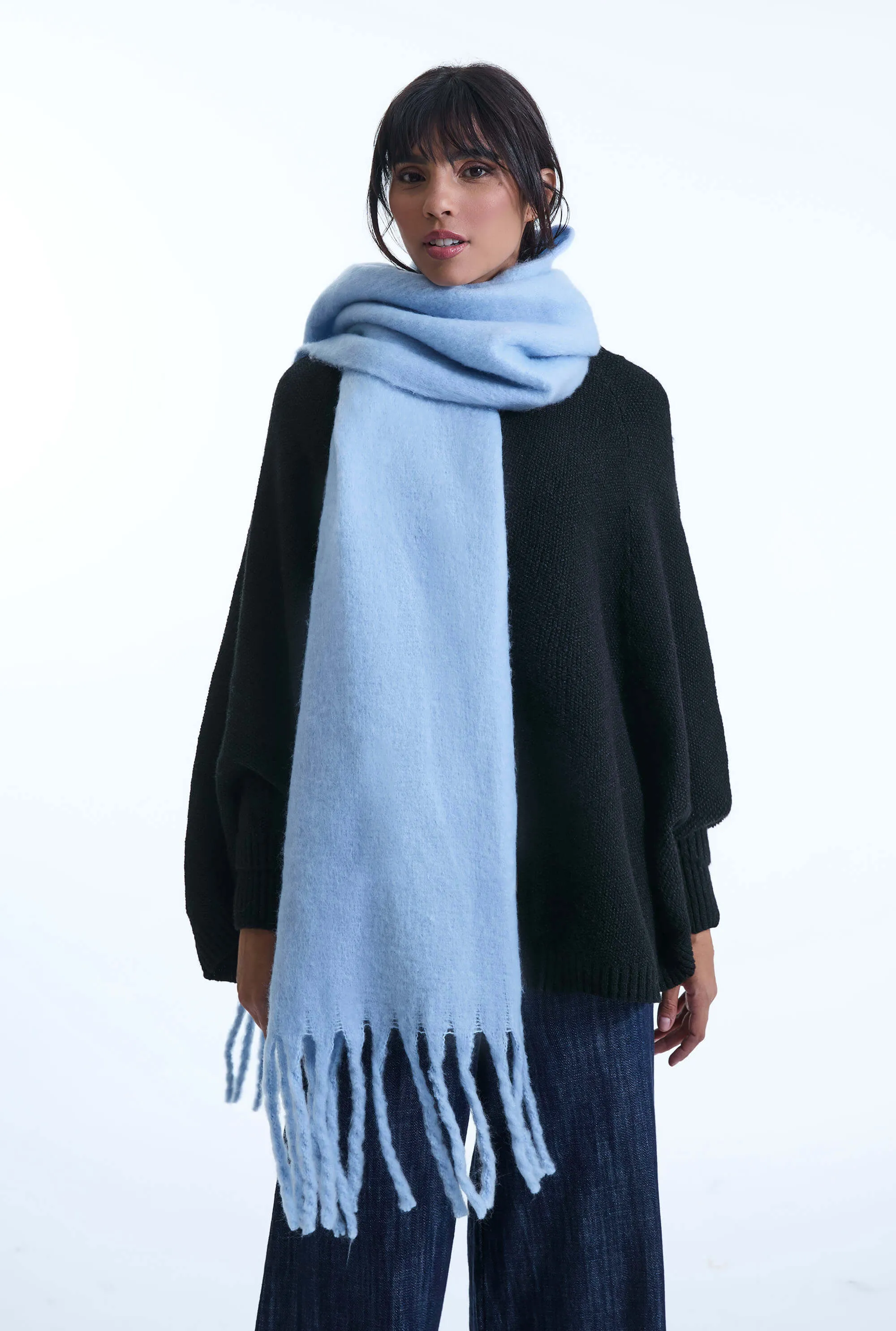 Pale Blue Blanket Scarf