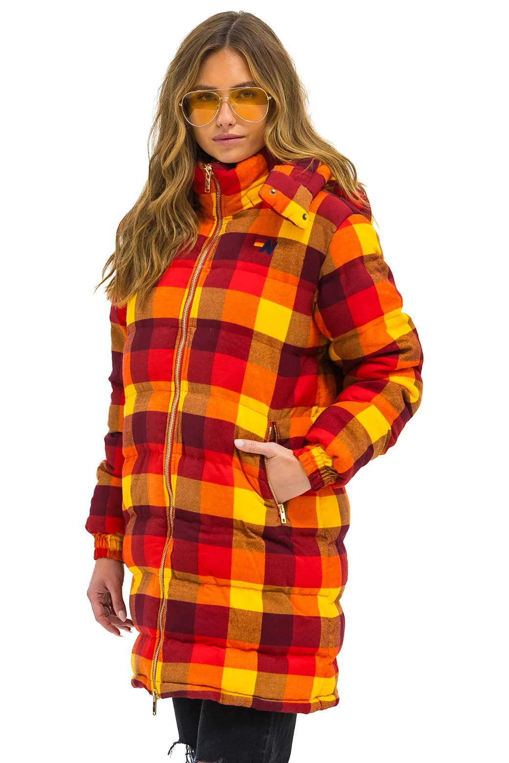 PLAID UNISEX LONG TREKKER JACKET - SURFY PLAID