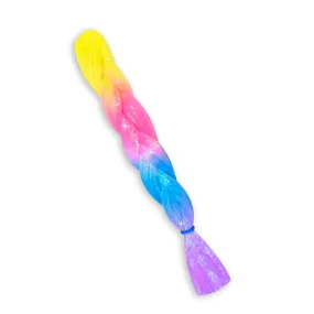 Rainbow Dasher Multicolor Tinsel Jumbo Hair Braid