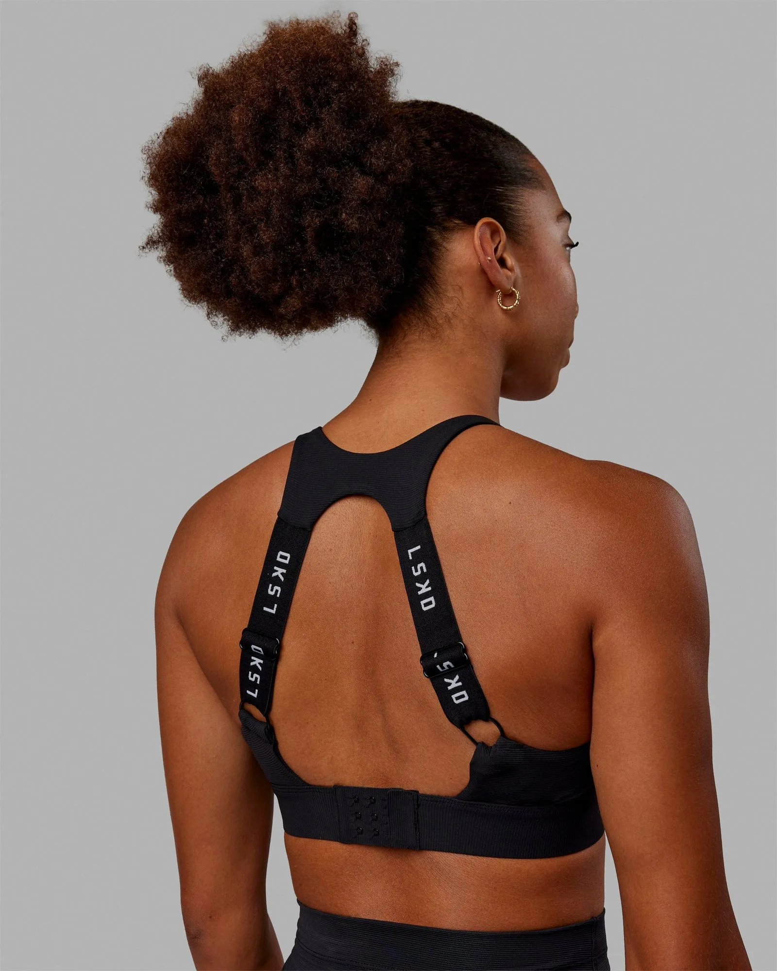 Resistance Ribbed Sports Bra - Black