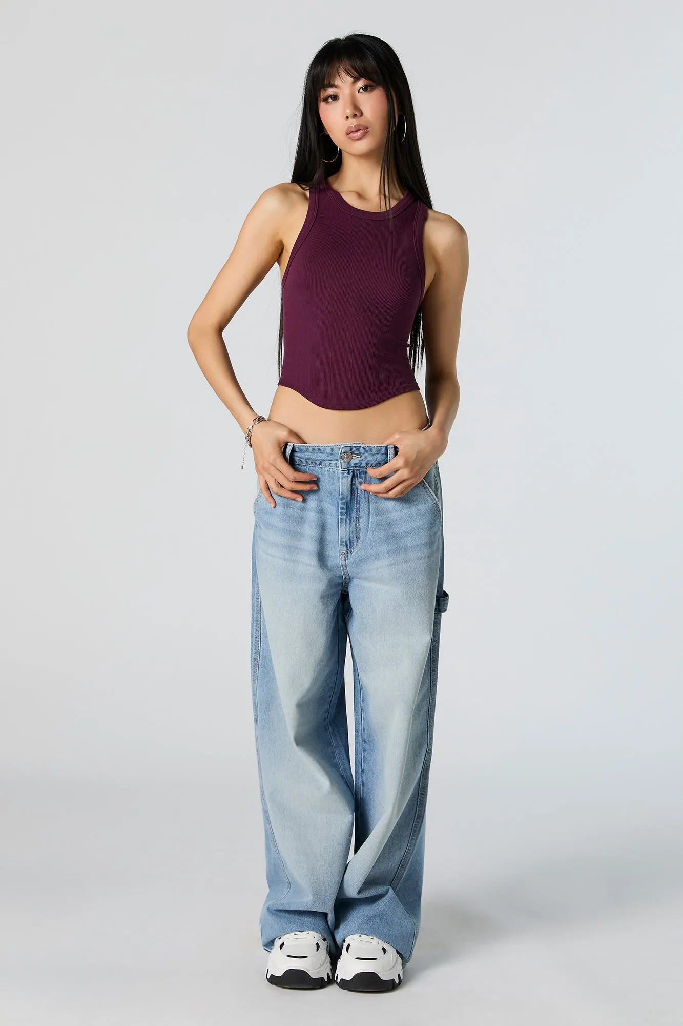 Seamless Ribbed Crop Tank