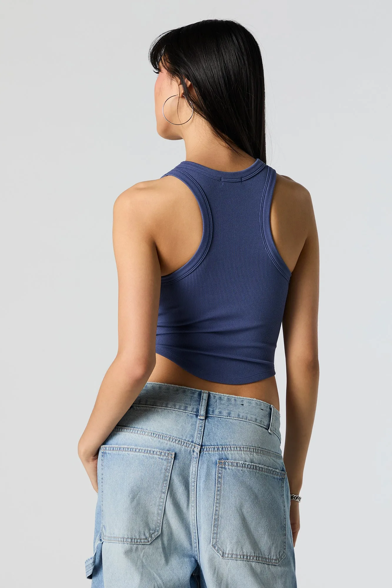 Seamless Ribbed Crop Tank