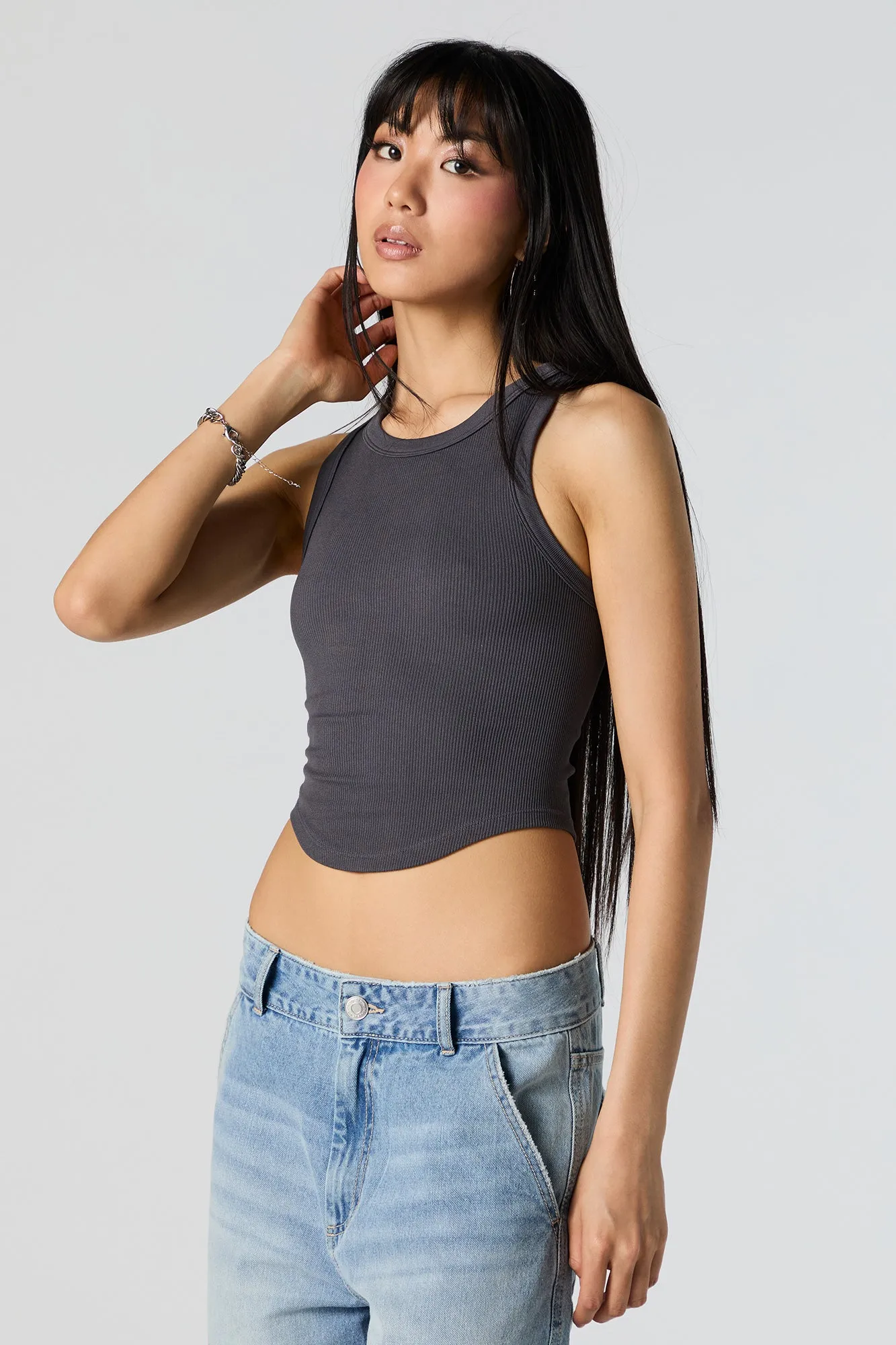 Seamless Ribbed Crop Tank