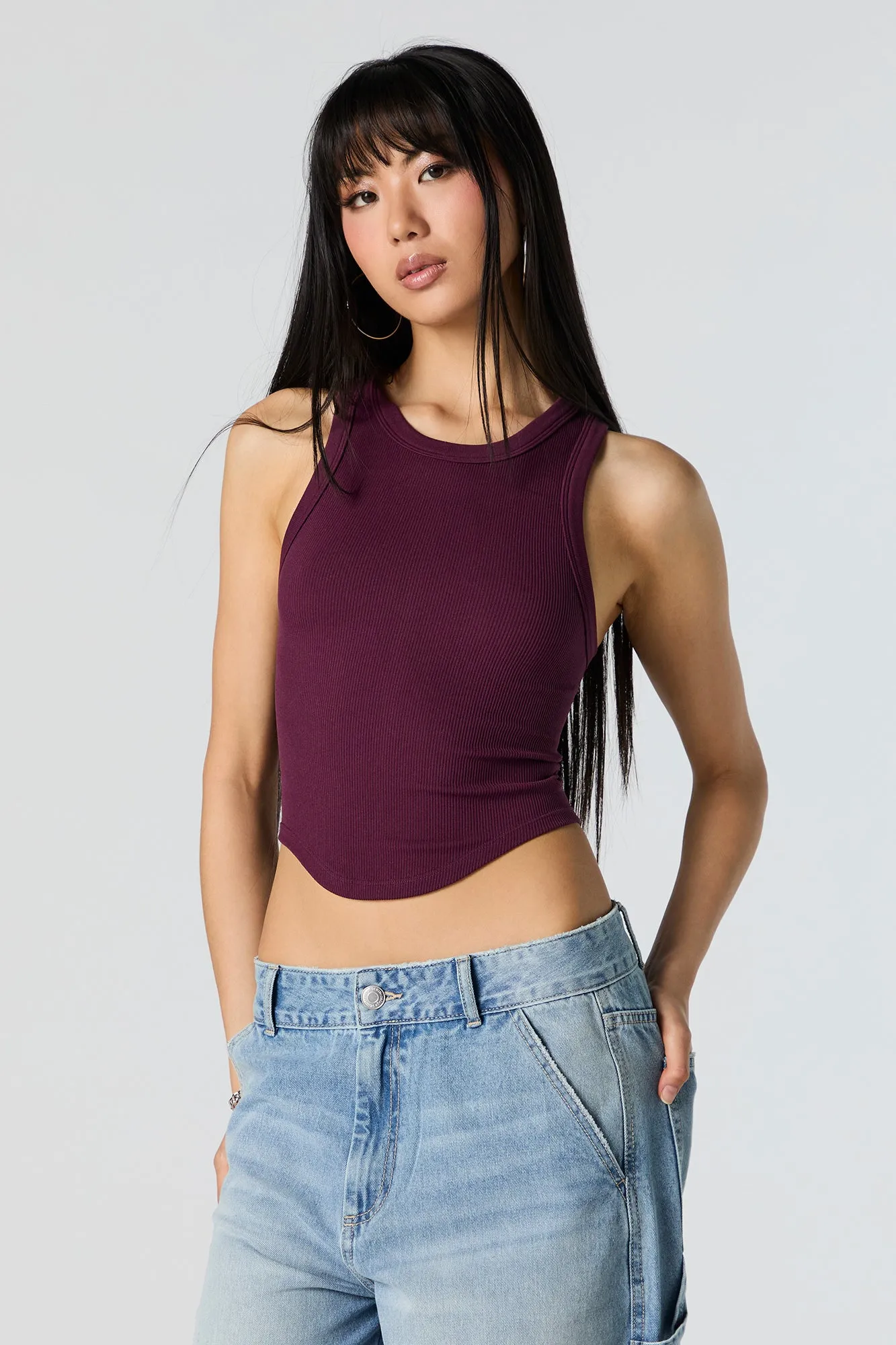 Seamless Ribbed Crop Tank