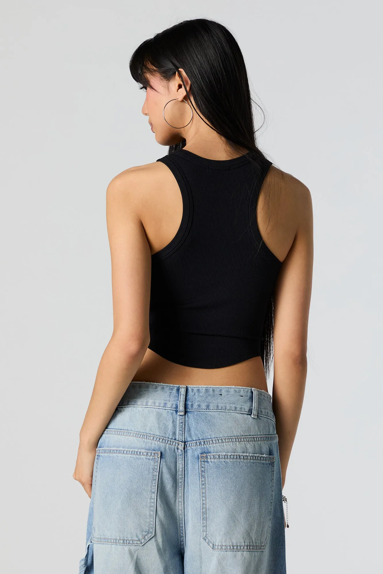 Seamless Ribbed Crop Tank