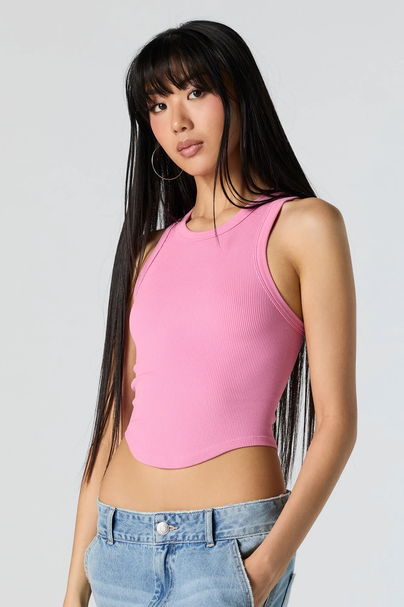 Seamless Ribbed Crop Tank