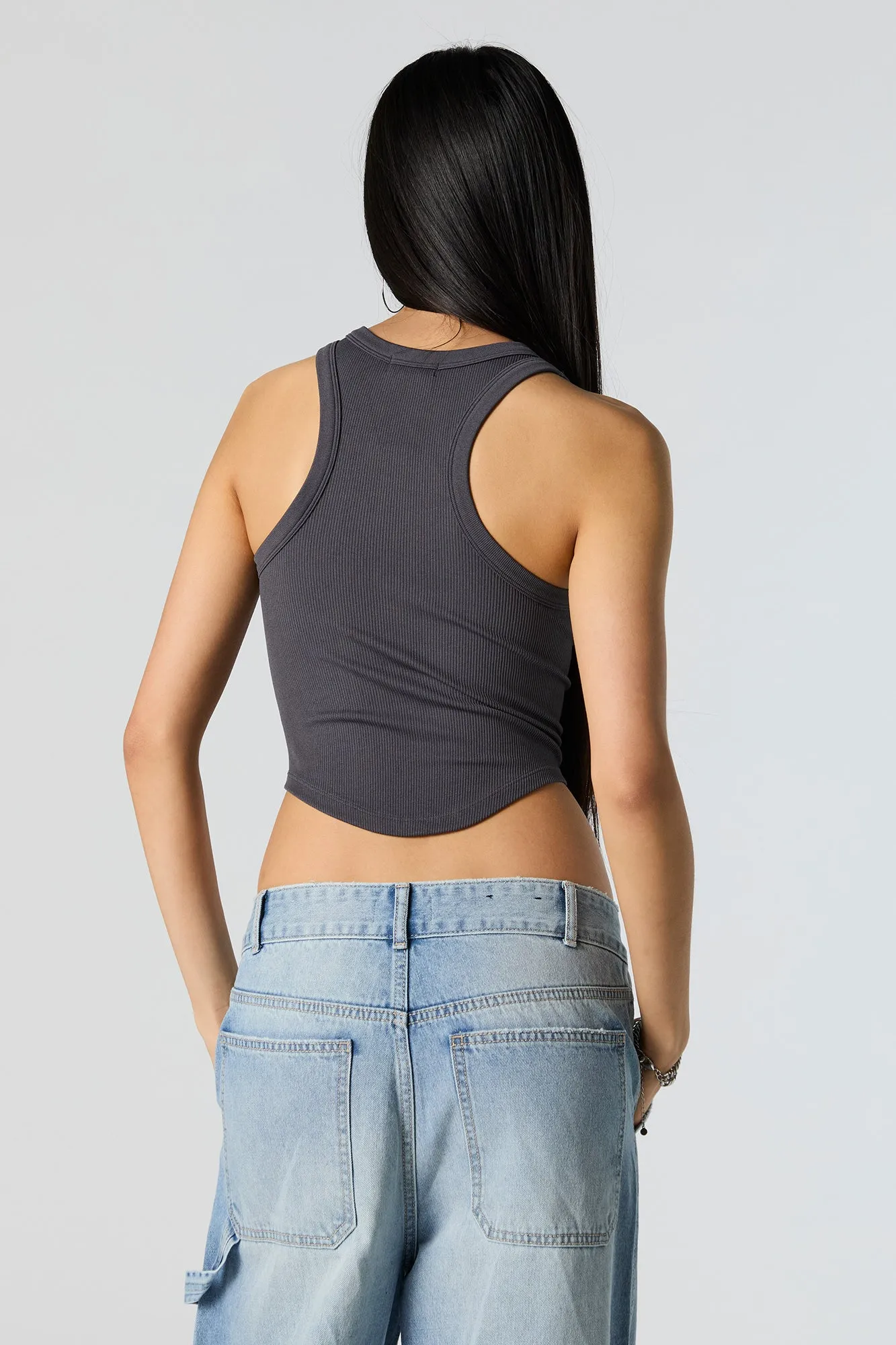 Seamless Ribbed Crop Tank