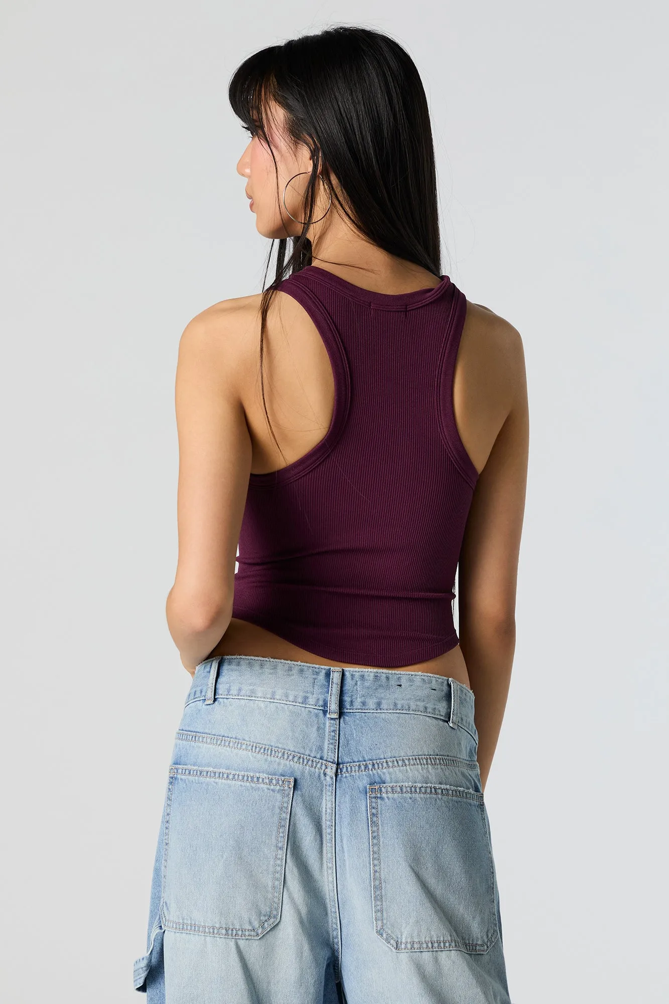 Seamless Ribbed Crop Tank