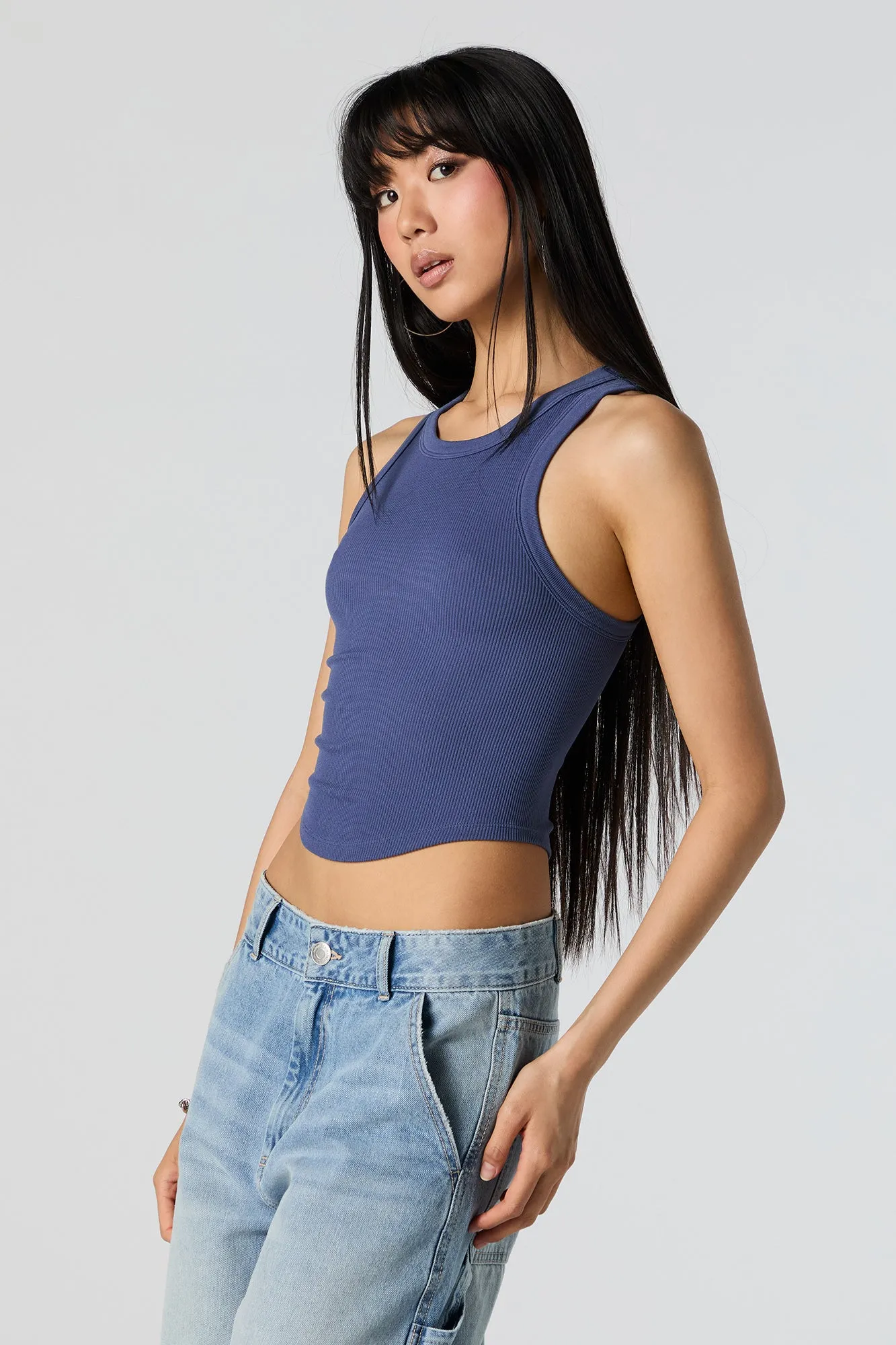 Seamless Ribbed Crop Tank