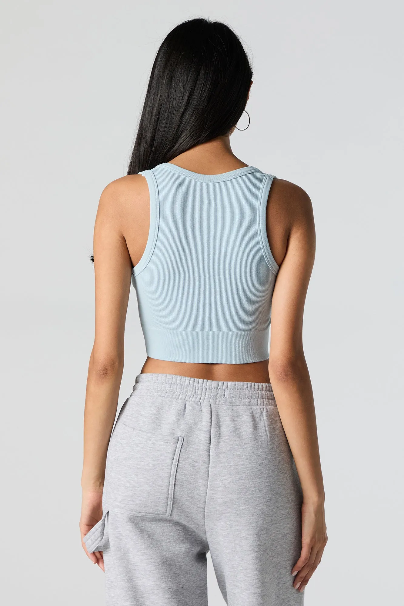 Seamless Ultra Scoop Neck Cropped Tank