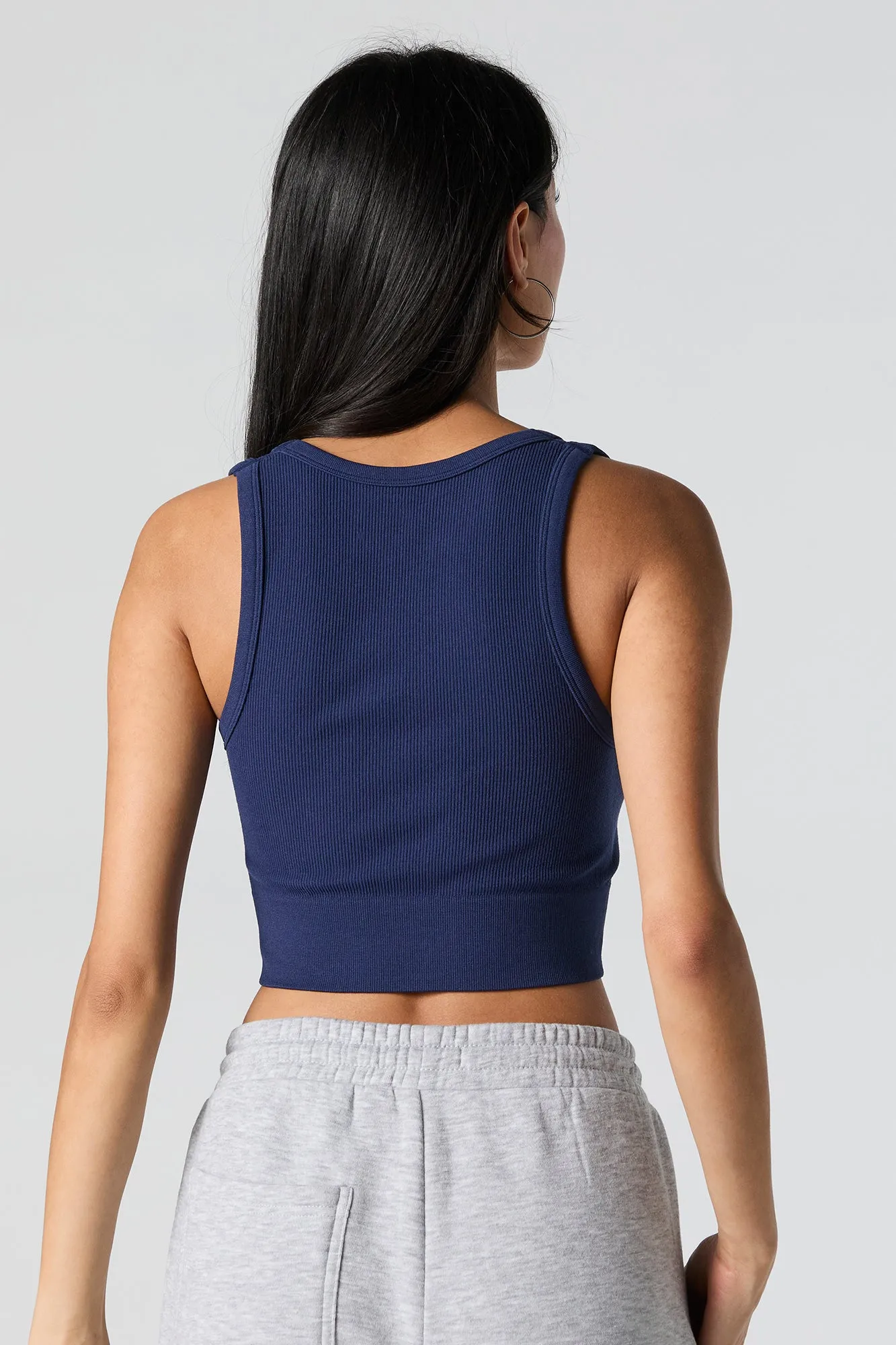 Seamless Ultra Scoop Neck Cropped Tank