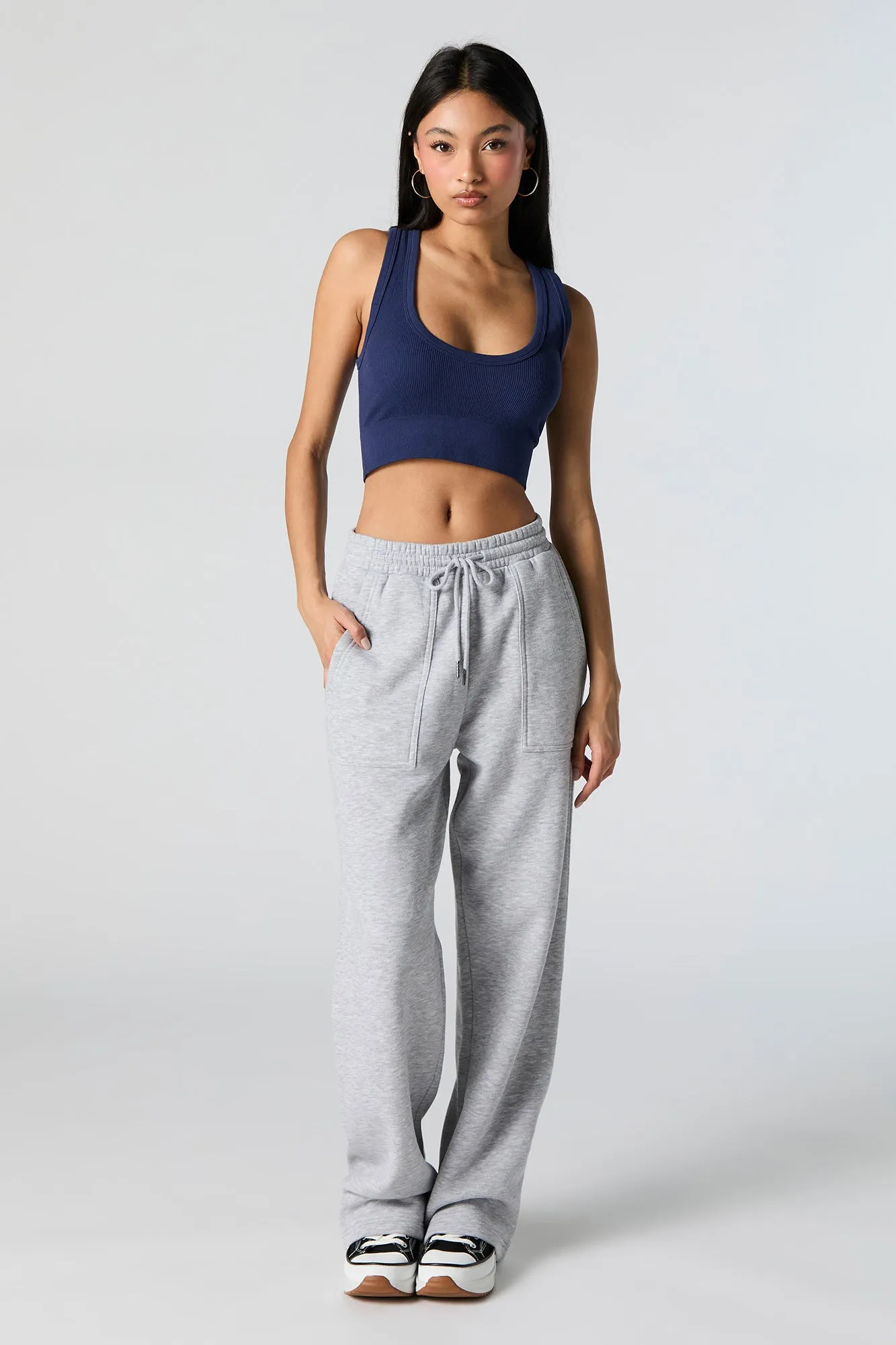 Seamless Ultra Scoop Neck Cropped Tank