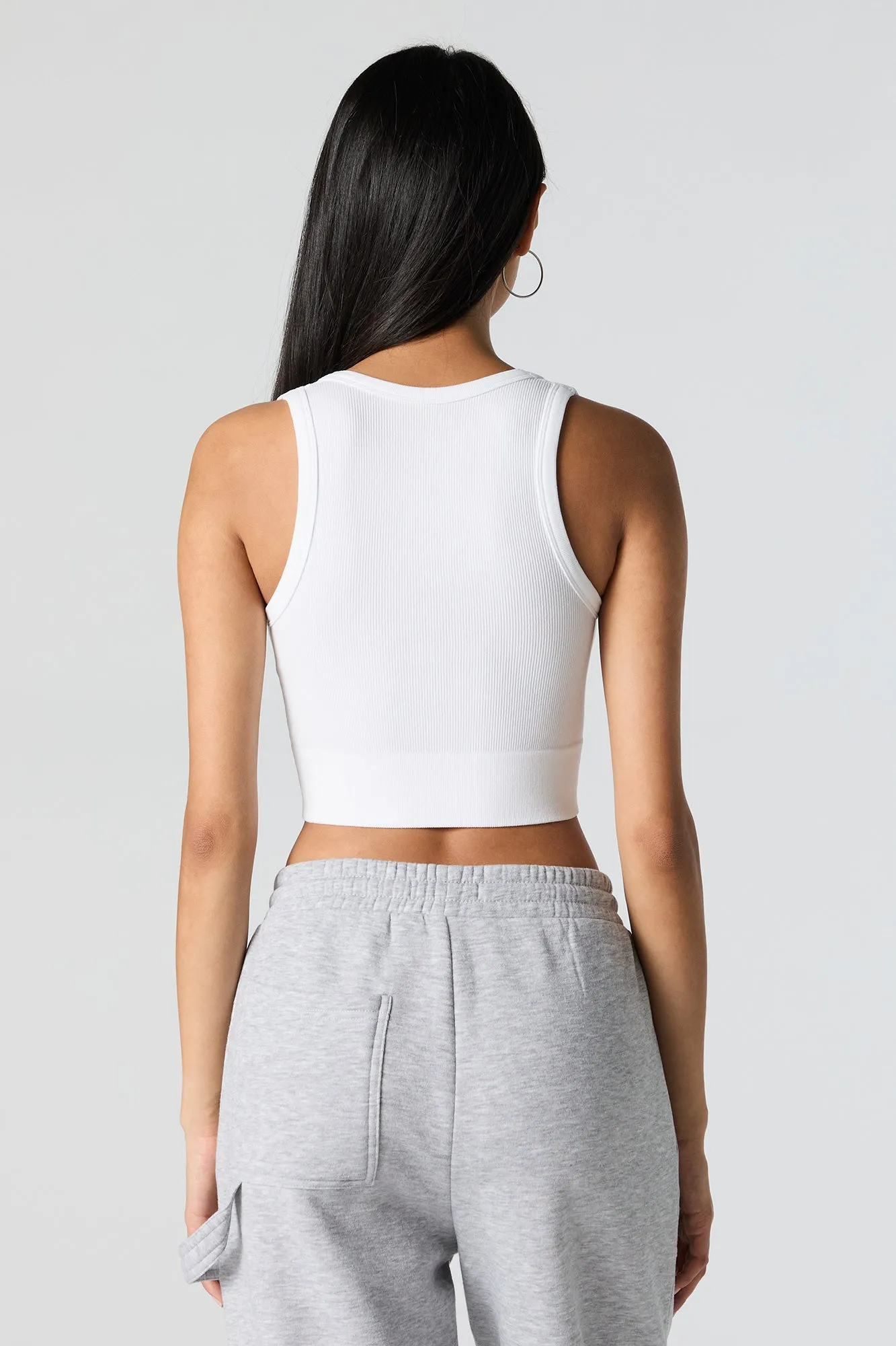 Seamless Ultra Scoop Neck Cropped Tank