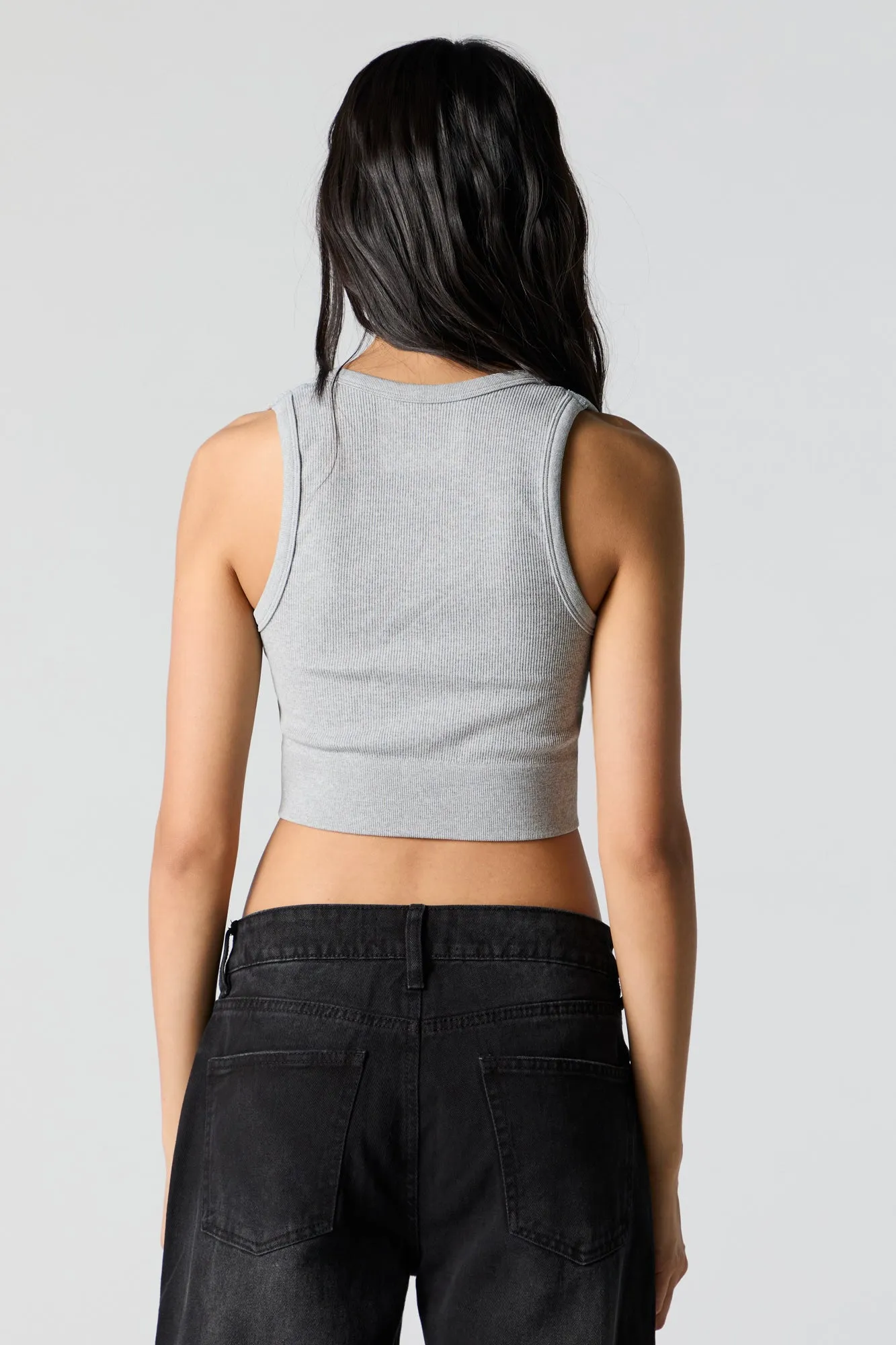 Seamless Ultra Scoop Neck Cropped Tank