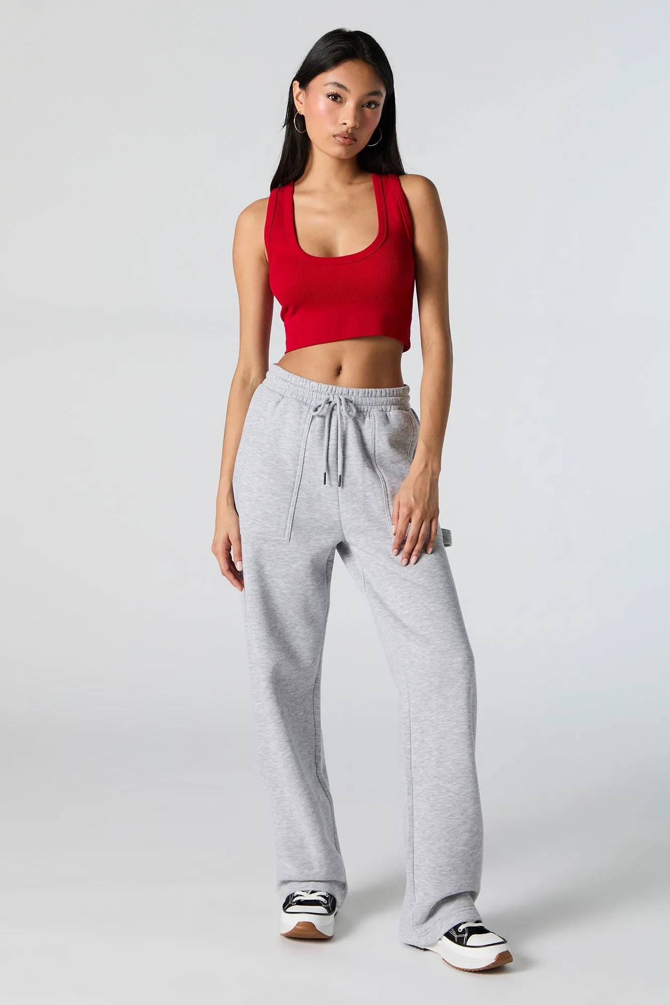 Seamless Ultra Scoop Neck Cropped Tank