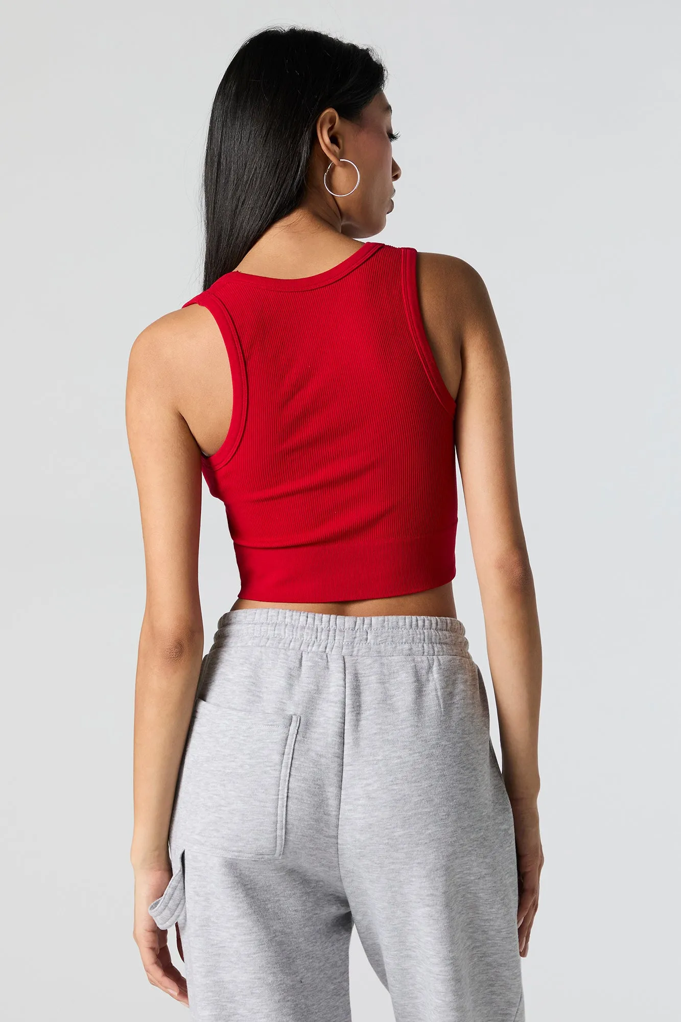 Seamless Ultra Scoop Neck Cropped Tank