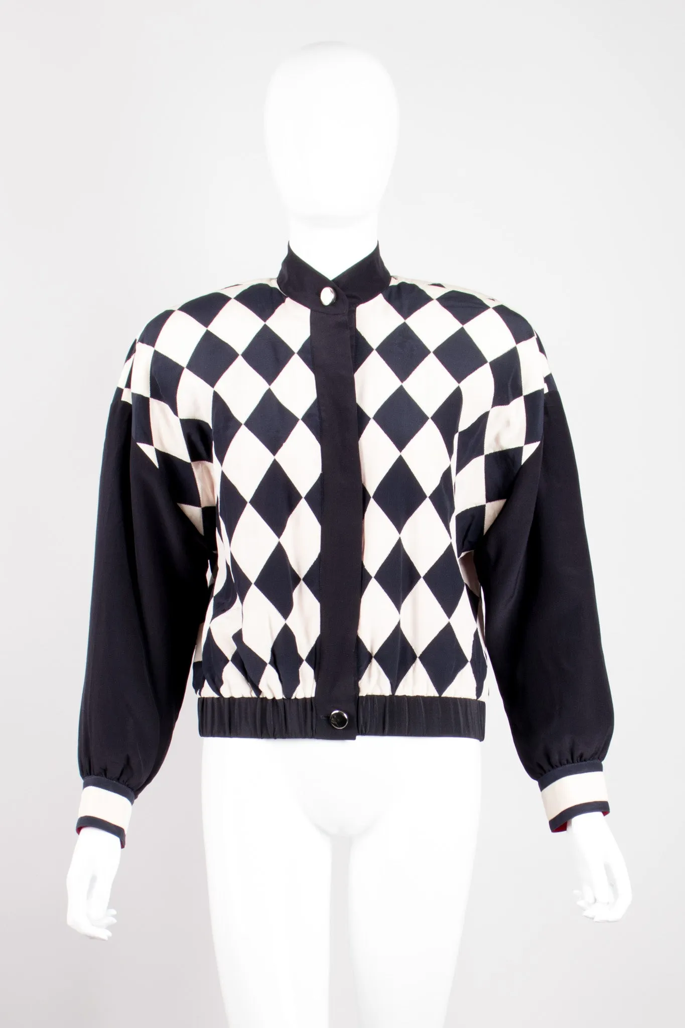 Silk Checker Varsity Bomber