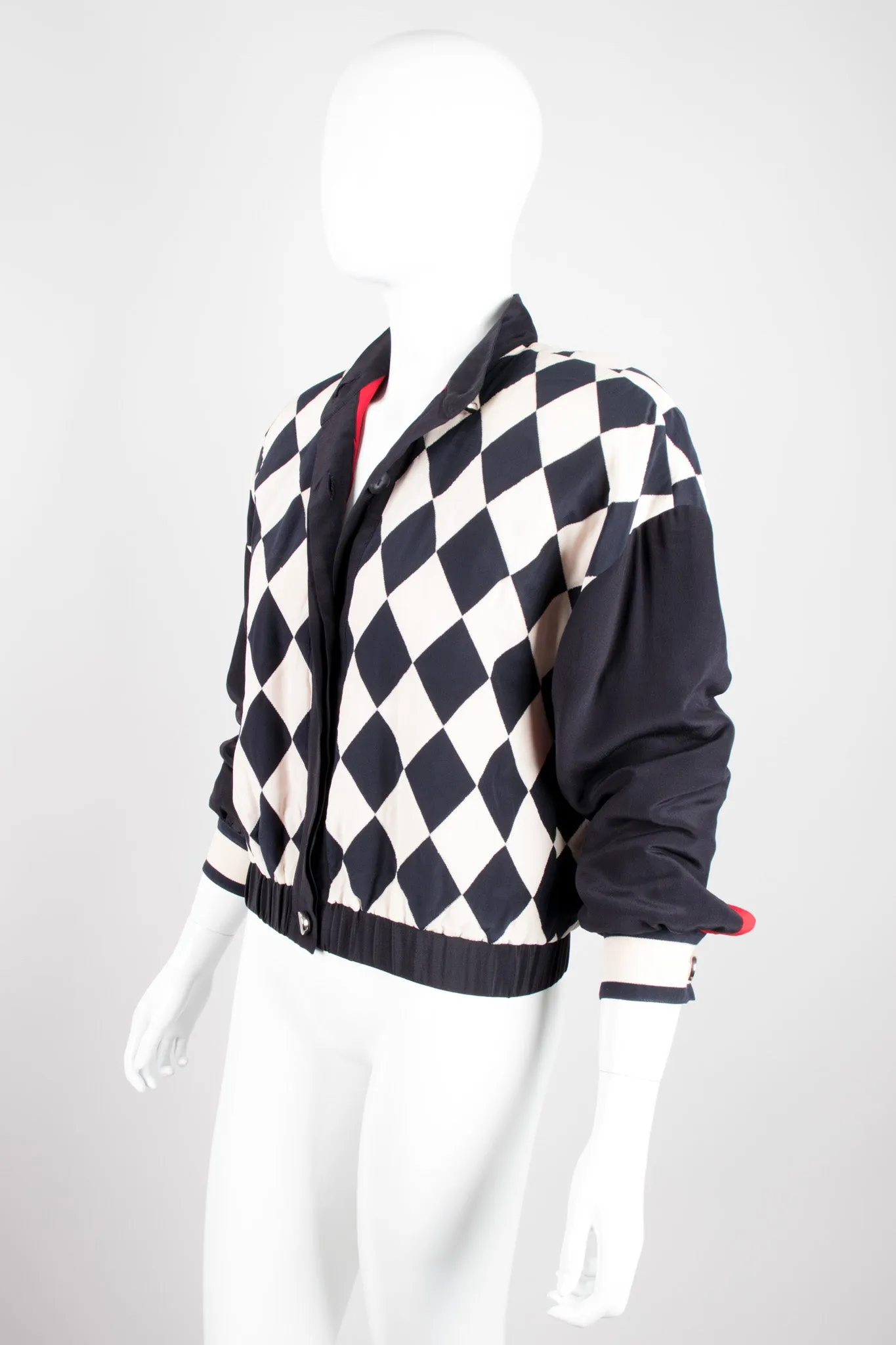 Silk Checker Varsity Bomber