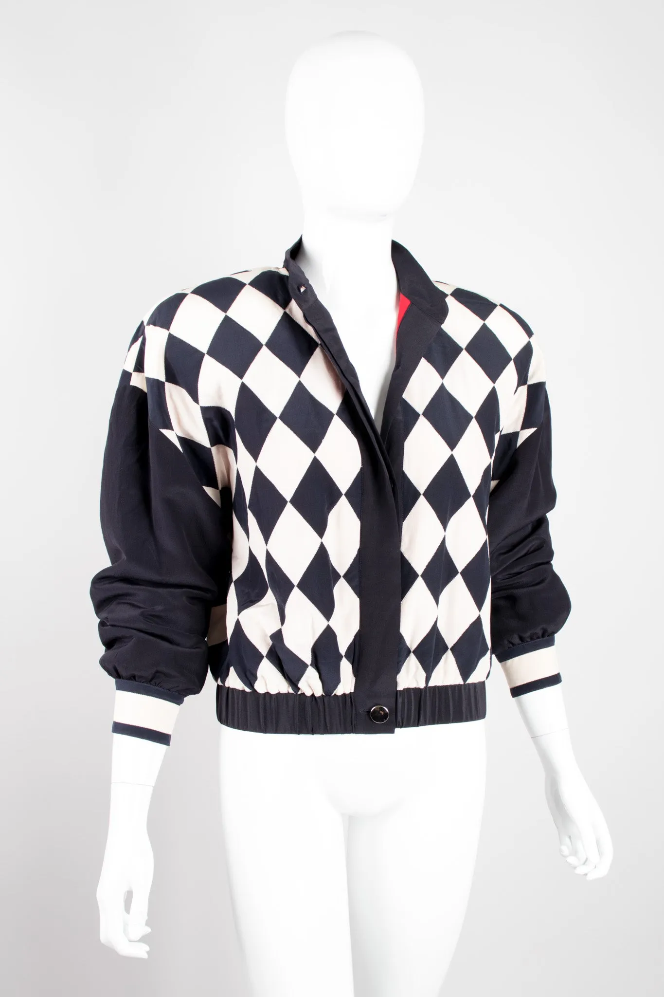 Silk Checker Varsity Bomber