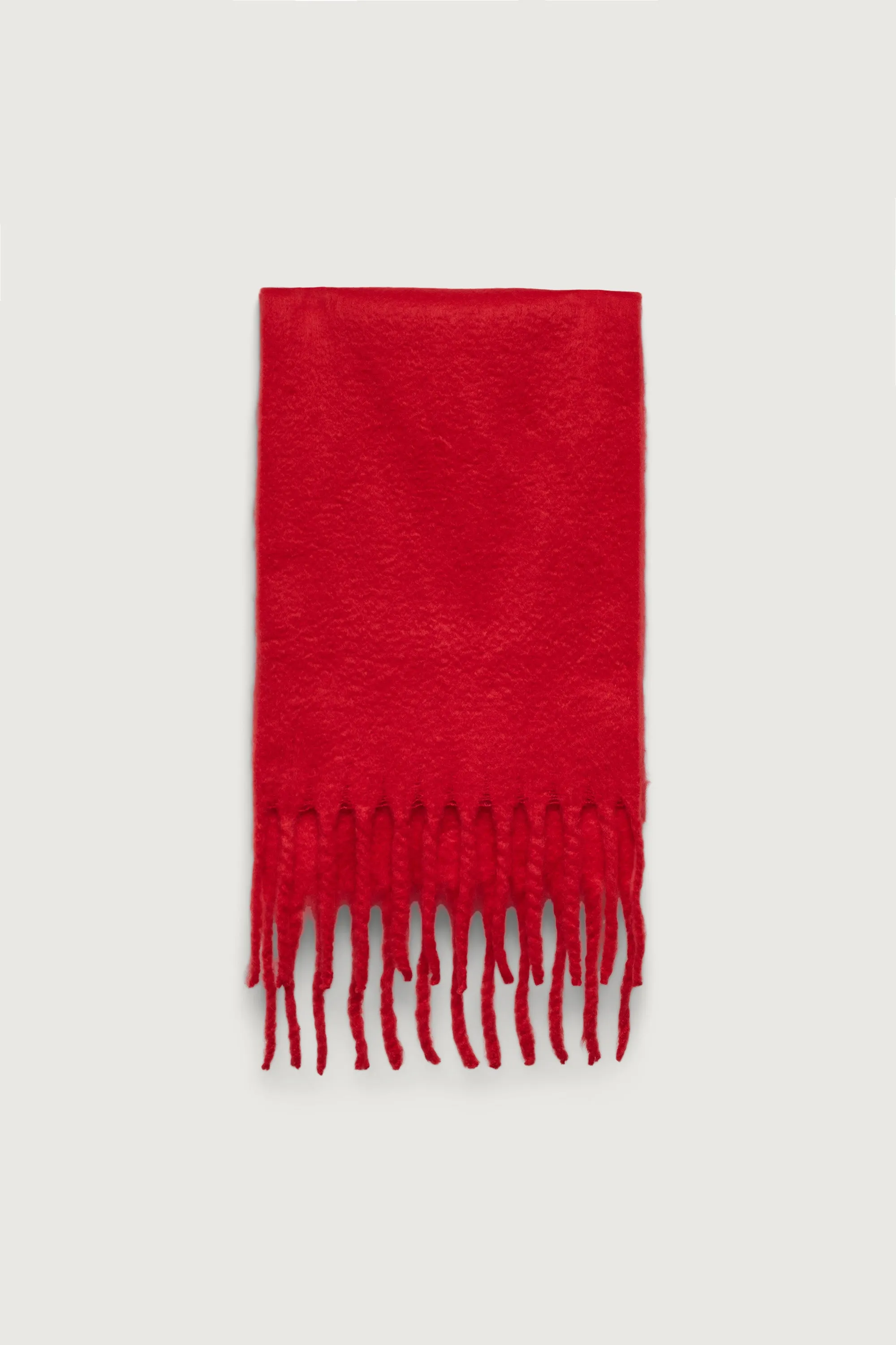 SOLID SCARF WITH TASSELS