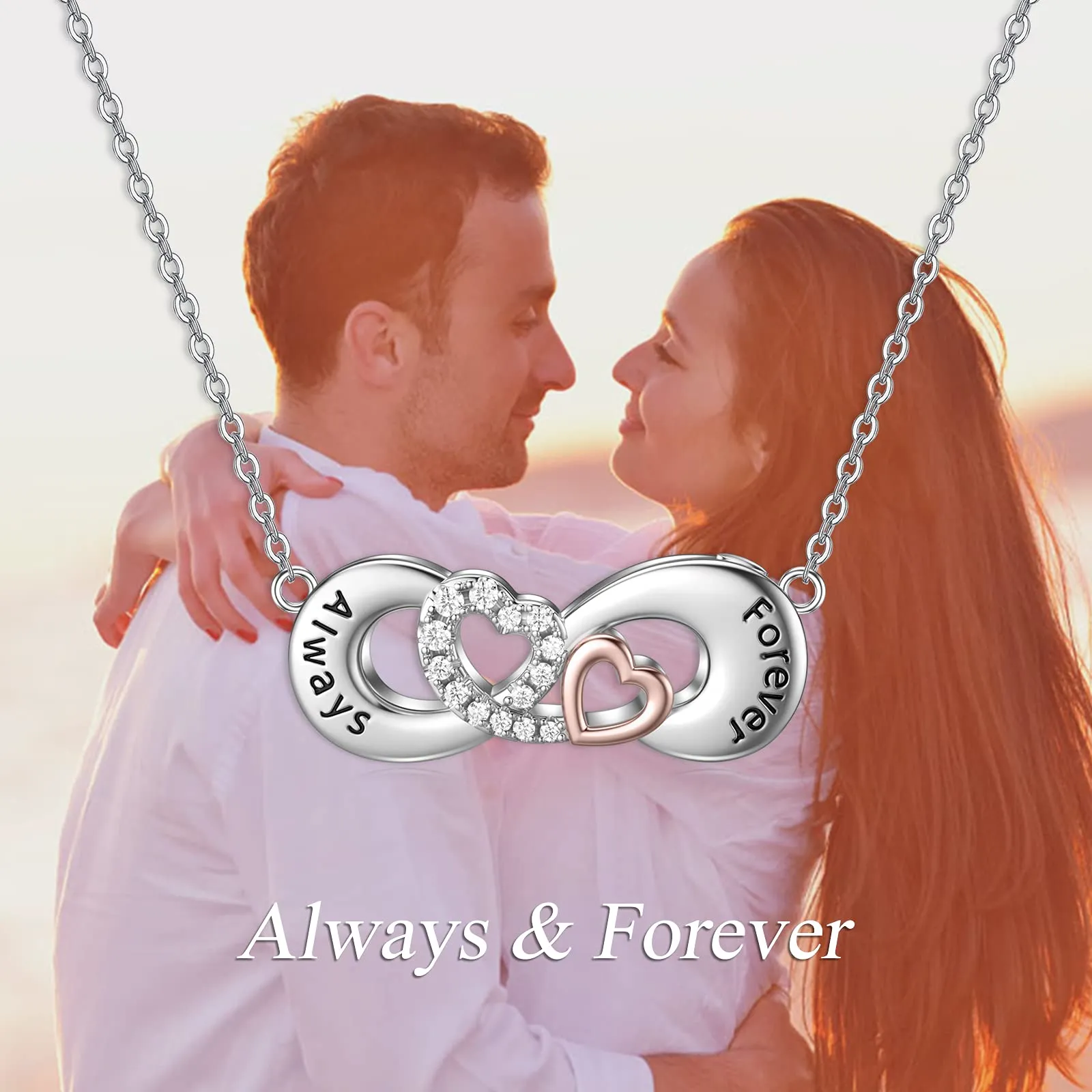 Sterling Silver Infinity Urn Necklace for Ashes With Engraved