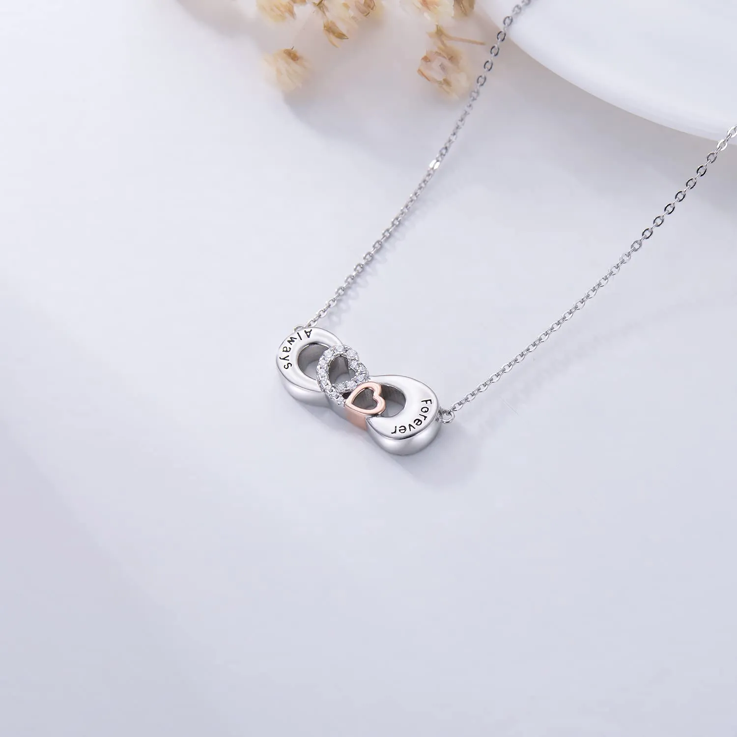 Sterling Silver Infinity Urn Necklace for Ashes With Engraved