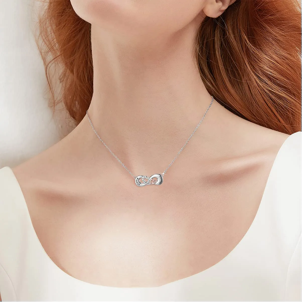 Sterling Silver Infinity Urn Necklace for Ashes With Engraved