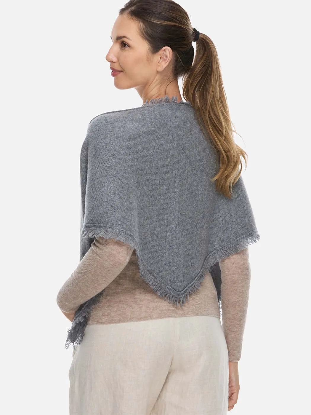 Triangle Gray Cashmere Scarf