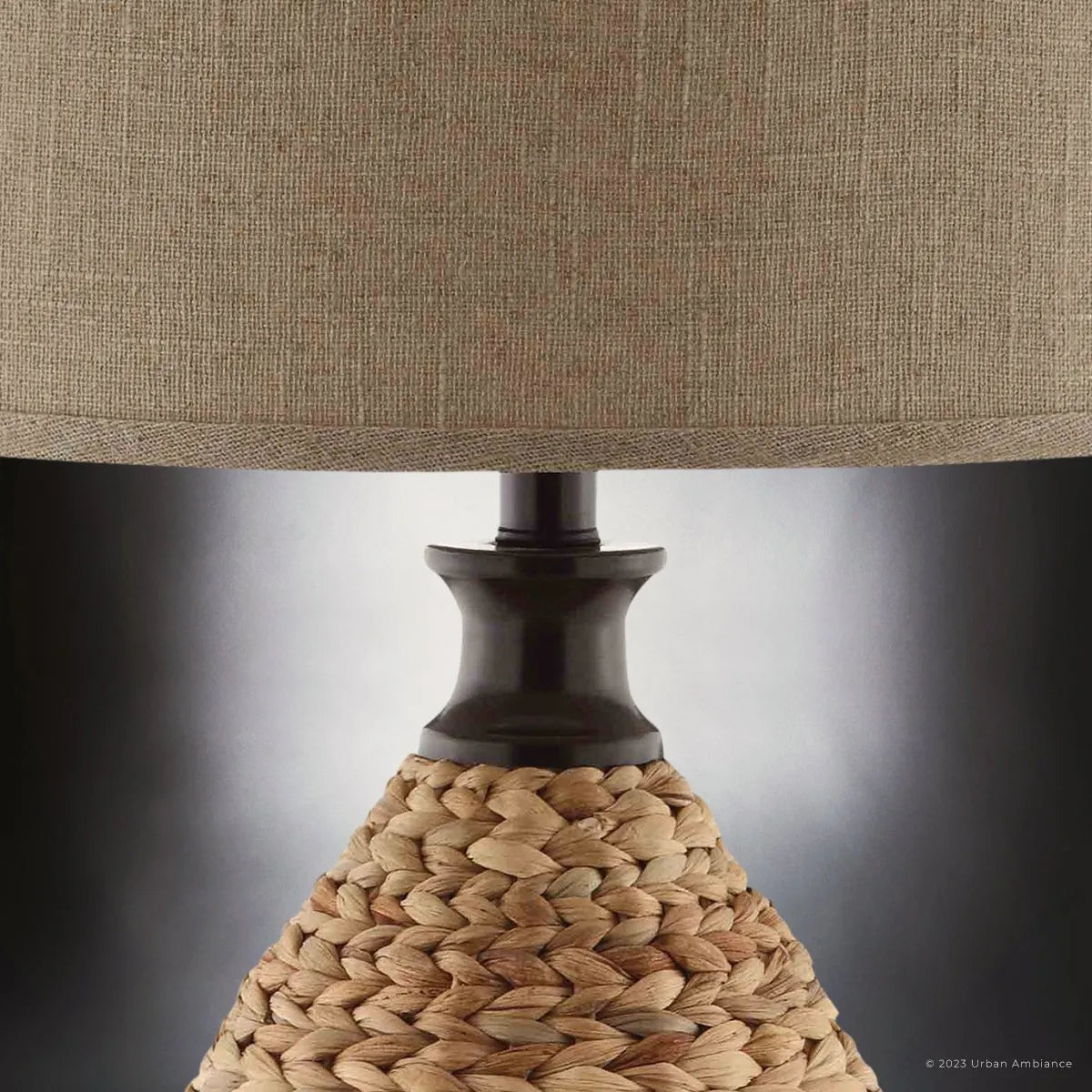 UEX7250 Rustic Table Lamp 15''W x 15''D x 29''H, Natural Brown Finish, Harpers Ferry Collection