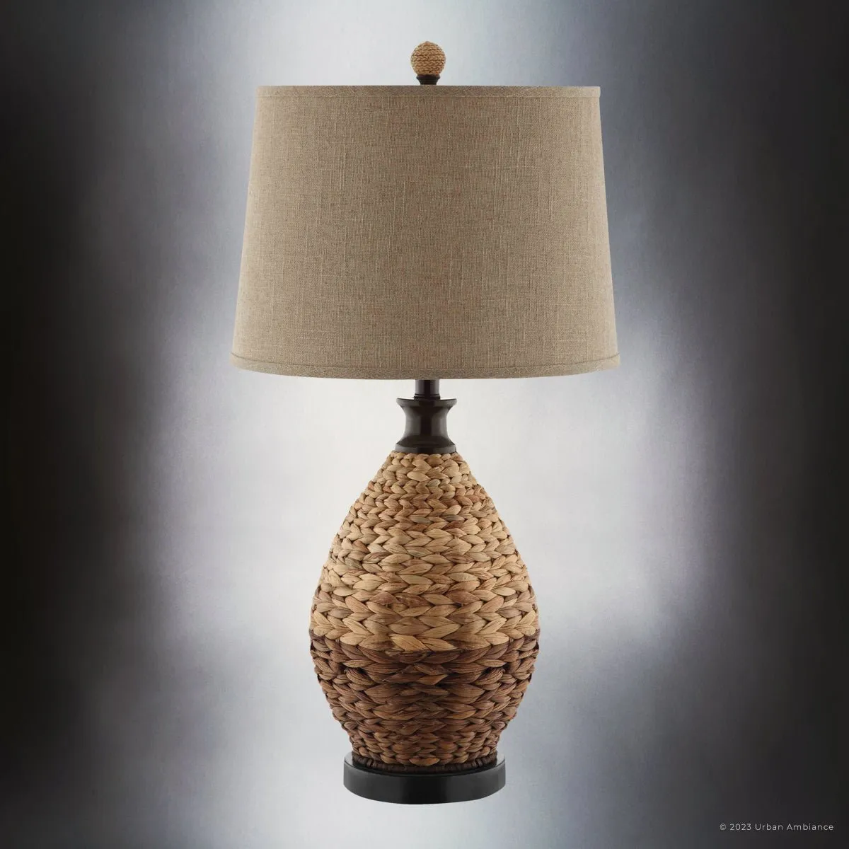 UEX7250 Rustic Table Lamp 15''W x 15''D x 29''H, Natural Brown Finish, Harpers Ferry Collection