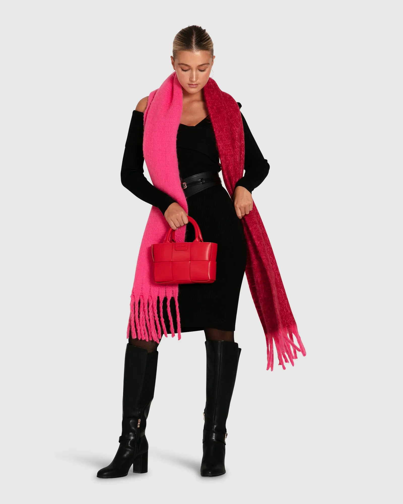 Wasted Love Two-toned Scarf - pink/red